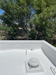 Professional roof coating application results